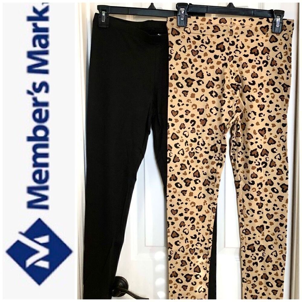 MEMBER’S MARK - NWT - Girls Sz 14/16 Favorite Comfort & Stretch Leggings. 2-PACK